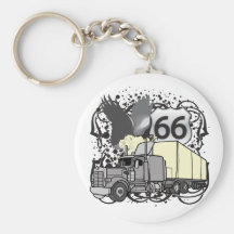 Camionneur de l'itinéraire 66 porte-clefs