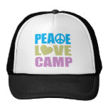 Camp d'amour de paix casquettes