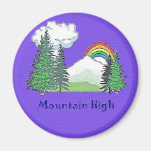 Camp élevé de montagne magnets pour réfrigérateur