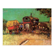 Campement des caravanes des gitans W ; Vincent van Cartes Postales