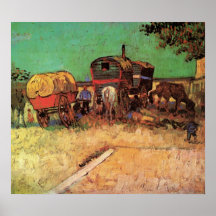 Campement des caravanes des gitans W ; Vincent van Posters