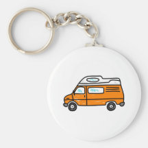 Campervan orange porte-clés