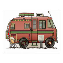 Campeur rv de camping-car de Travco Cartes Postales