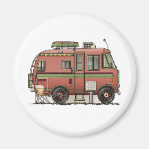 Campeur rv de camping-car de Travco Magnets