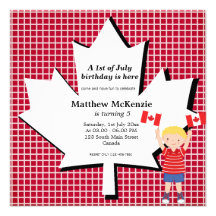 Canadian Birthday boy Announcement