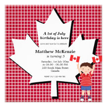 Canadian birthday boy announcements