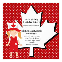 Canadian birthday girl announcement