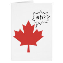 Canadien drôle carte de vœux