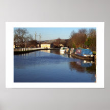 Canal chez Bingley cinq serrures de hausse Affiche