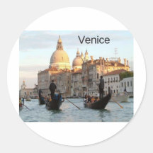 Canal grand de l'Italie Venise (St.K) Adhésif Rond
