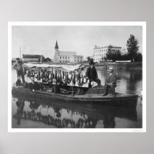 Canard chassant la photo 1912 de l'Alaska Posters