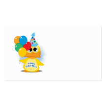 Canard de joyeux anniversaire cartes de visite personnelles