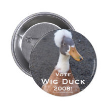 Canard de perruque de vote badge avec épingle