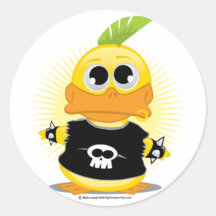 Canard de punk rock adhésifs ronds