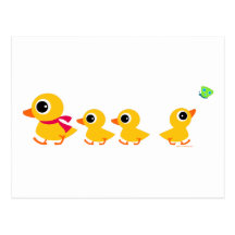 Canard distrait carte postale