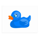 Canard en caoutchouc bleu cartes postales