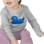 Canard en caoutchouc bleu t-shirts