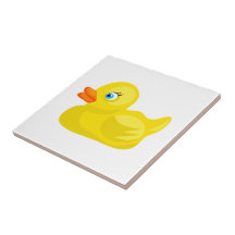 Canard en caoutchouc jaune carreau