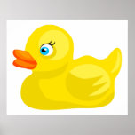 Canard en caoutchouc jaune posters