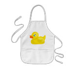 Canard en caoutchouc jaune tablier