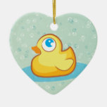 Canard en caoutchouc mignon avec l'ornement de bul