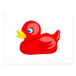 Canard en caoutchouc rouge cartes postales