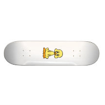 Canard jaune de bébé planches à roulettes customisées