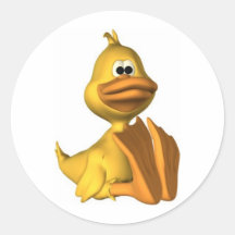 canard mignon autocollants
