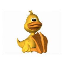 canard mignon carte postale