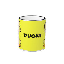 CANARD ! tasse en céramique de sonnerie jaune de c