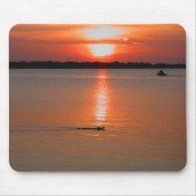 Canards dans un mousepad de rangée tapis de souris