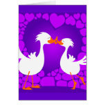 Canards embrassant, carte de voeux