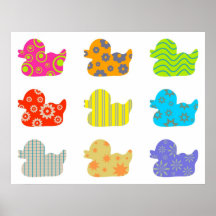 Canards modelés affiche