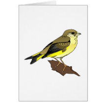 Canari de cerise cartes de vœux