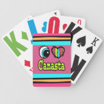 Canasta lumineux d'amour du coeur I d'oeil Jeu De Poker