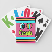 Canasta lumineux d'amour du coeur I d'oeil Jeu De Poker