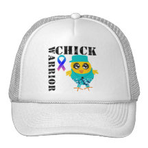 Cancer de la thyroïde de poussin de guerrier casquettes de camionneur