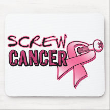 Cancer du sein de vis tapis de souris