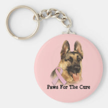 Cancer du sein Keychain de berger allemand Porte-clés