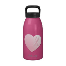 Cancer du sein rose de ruban bouteille d'eau réutilisable