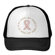 Cancer du sein rose de ruban ma maman mon héros casquette de camionneur