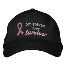 Cancer du sein survivant de 17 ans casquette de baseball brodée