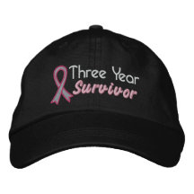 Cancer du sein survivant de 3 ans chapeaux brodés