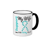 Cancer ovarien je soutiens mon épouse de tout mon  mug à café