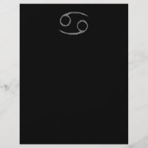 Cancer. Signe d'astrologie de zodiaque. Noir Tract