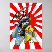 Cancrelat samouraï par Portia St Luke Affiches