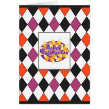 CANDYCORN HALLOWEEN GREEATING CARTE DE VŒUX