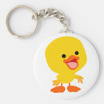 Caneton de sourire mignon Keychain de bande dessin porte-clés