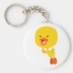 Caneton mignon Keychain de bande dessinée de vol porte-clés