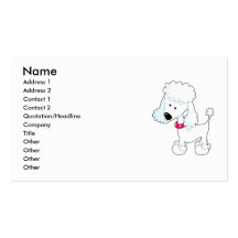 Caniche Cartes De Visite Professionnelles